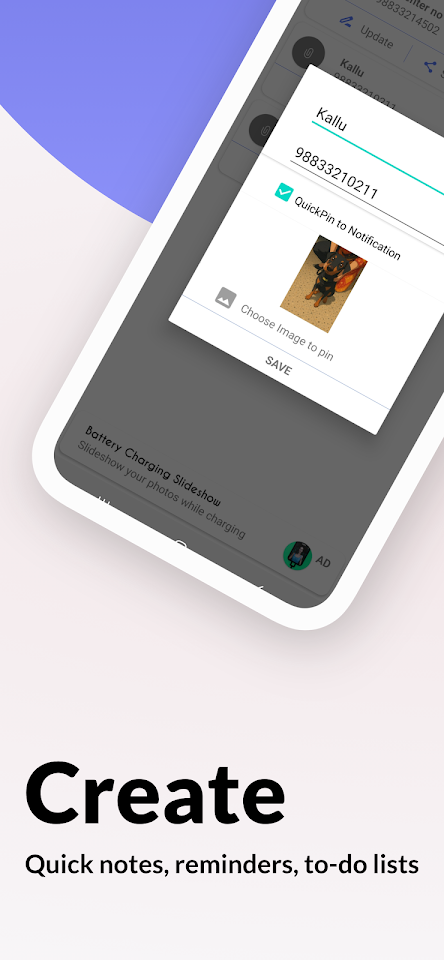 QuickPin – Fast Notes Reminder screenshot