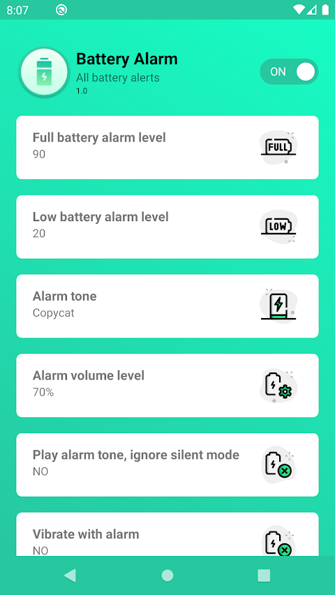 Full Battery Alarm screenshot
