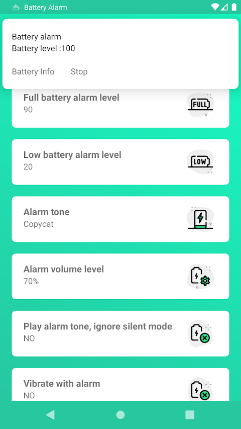Full Battery Alarm screenshot