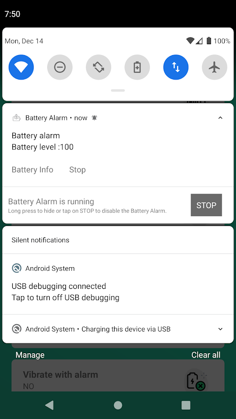 Full Battery Alarm screenshot