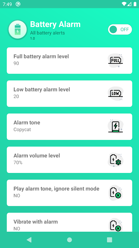 Full Battery Alarm screenshot
