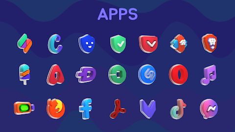 Glasstic 3D Icon Pack screenshot