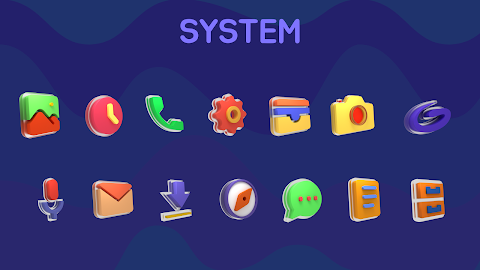 Glasstic 3D Icon Pack screenshot