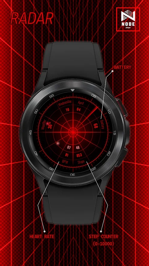 Radar Watch Face by Nodeshaper screenshot