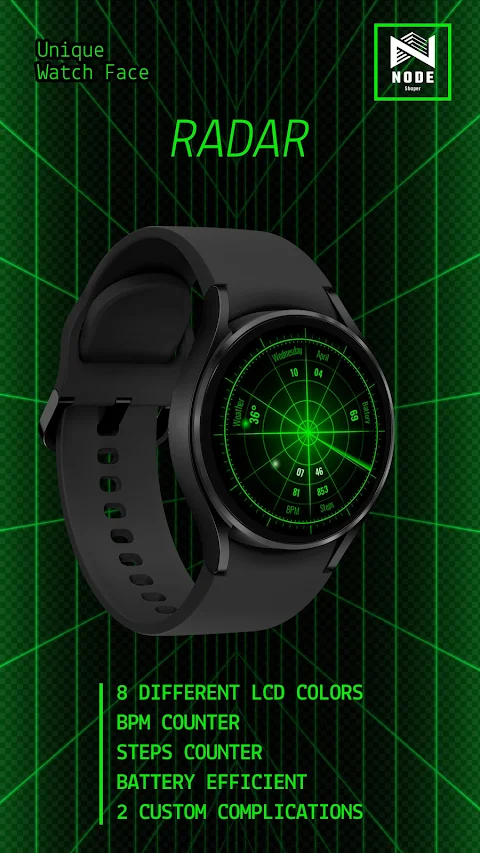Radar Watch Face by Nodeshaper screenshot