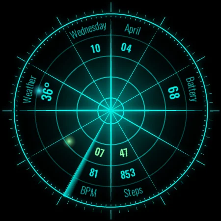 Radar Watch Face by Nodeshaper screenshot