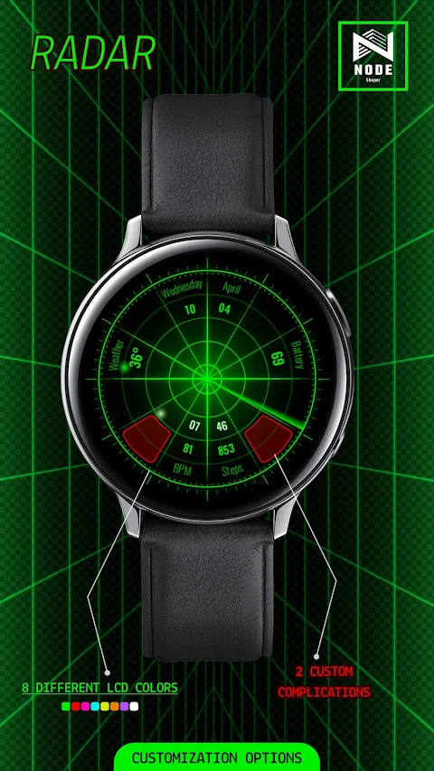 Radar Watch Face by Nodeshaper screenshot
