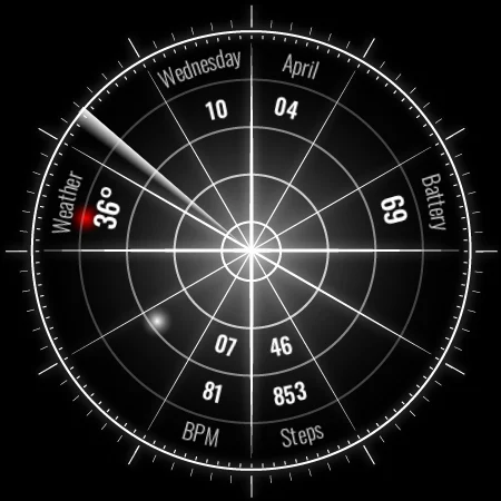 Radar Watch Face by Nodeshaper screenshot