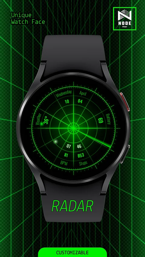Radar Watch Face by Nodeshaper screenshot