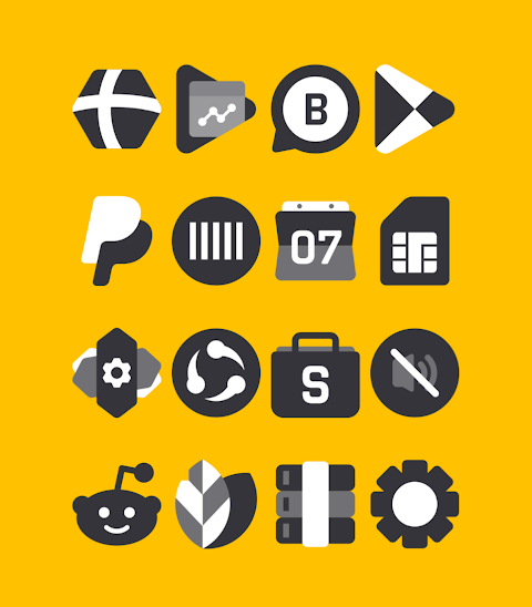 Black and White – Icon Pack screenshot