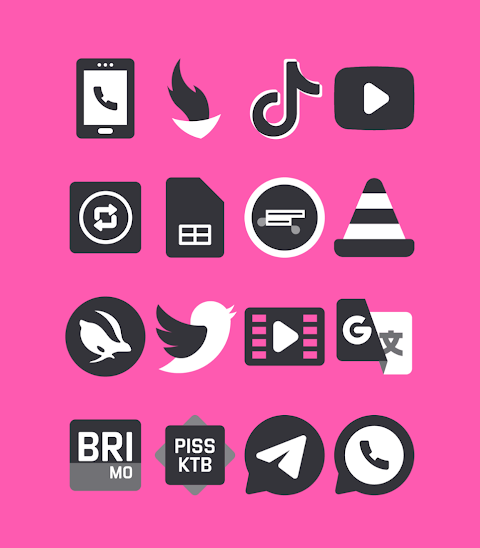 Black and White – Icon Pack screenshot