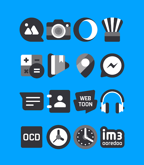 Black and White – Icon Pack screenshot