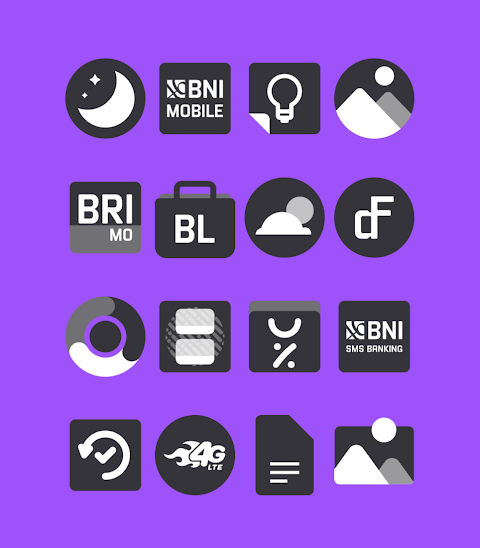 Black and White – Icon Pack screenshot