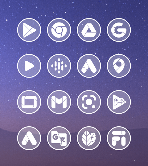 Circle Clear White Icon Pack screenshot