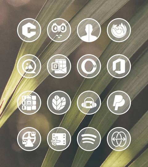 Circle Clear White Icon Pack screenshot