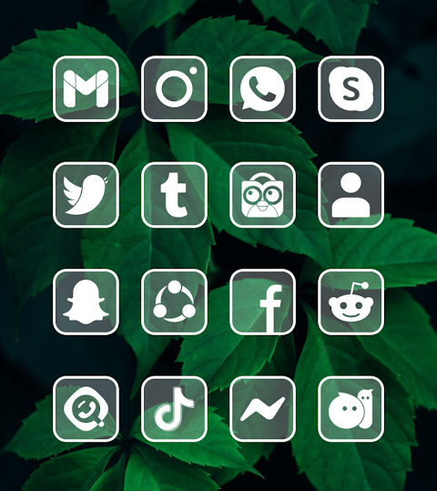 Square Clear White Icon Pack screenshot