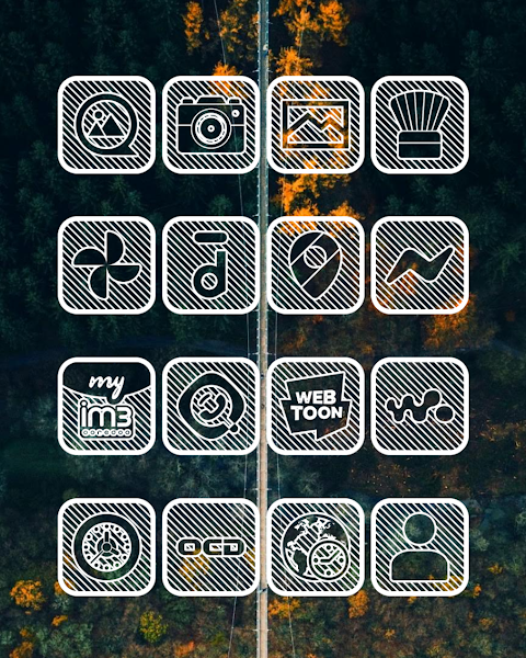 Lines Square – White Icon Pack screenshot