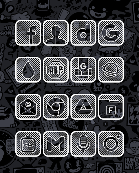 Lines Square – White Icon Pack screenshot