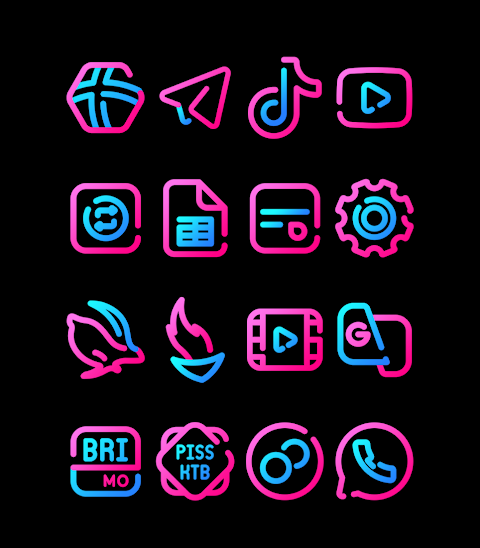 Bubble Gum – Lines Icon Pack screenshot