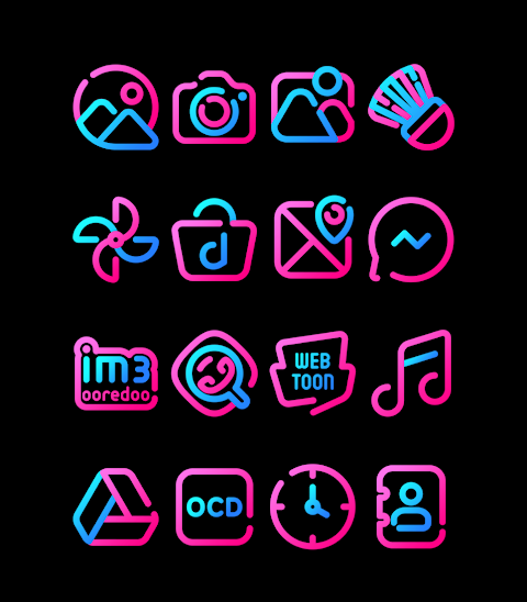 Bubble Gum – Lines Icon Pack screenshot