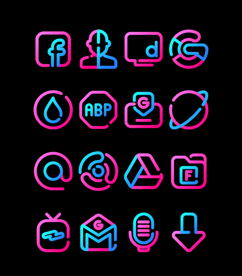 Bubble Gum – Lines Icon Pack screenshot