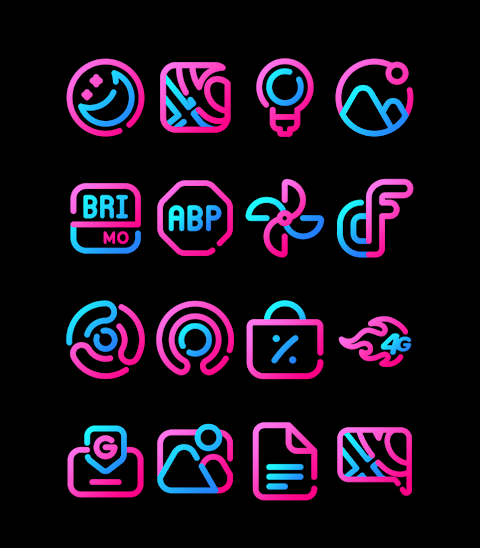 Bubble Gum – Lines Icon Pack screenshot