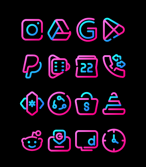 Bubble Gum – Lines Icon Pack screenshot