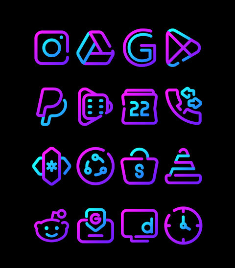 Galaxy – Lines Icon Pack screenshot