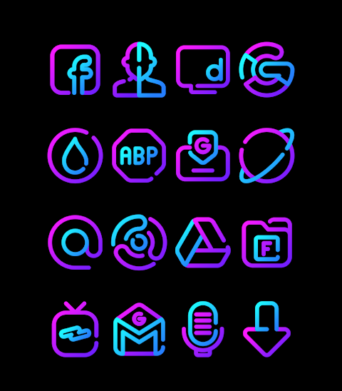 Galaxy – Lines Icon Pack screenshot