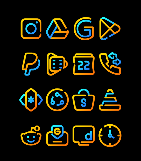 Nuclear – Lines Icon Pack screenshot