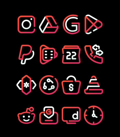 CherryLine – Red Icon Pack screenshot