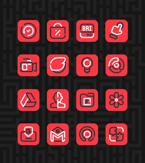 Linios Red – Icon Pack screenshot