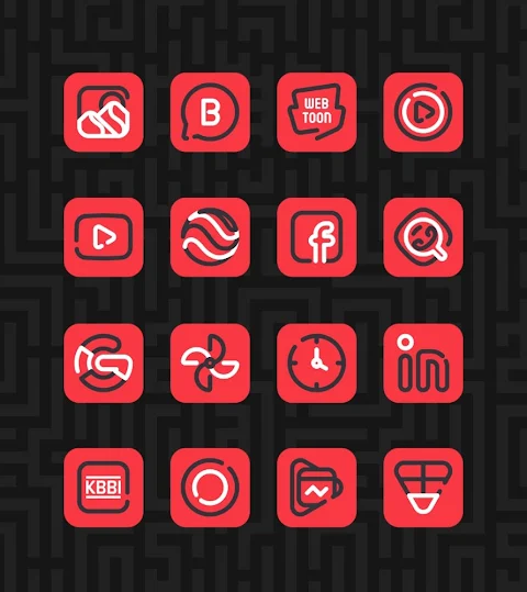 Linios Red – Icon Pack screenshot