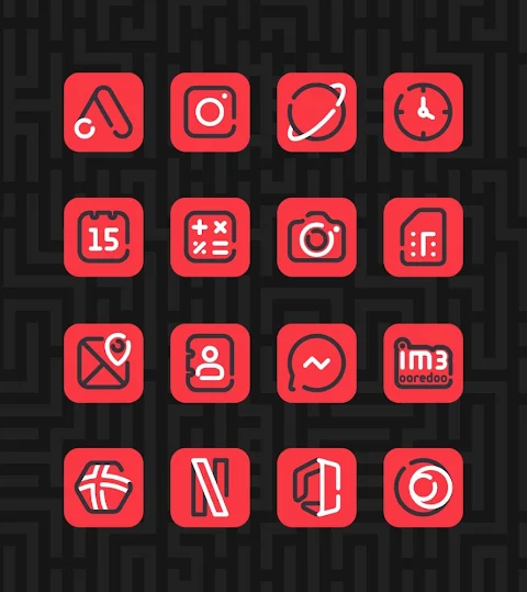 Linios Red – Icon Pack screenshot