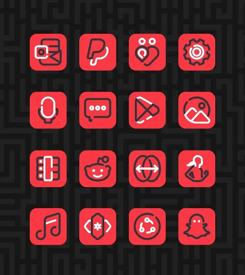 Linios Red – Icon Pack screenshot