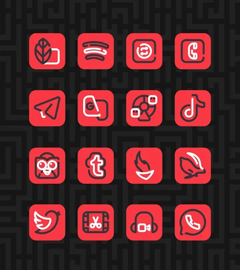 Linios Red – Icon Pack screenshot