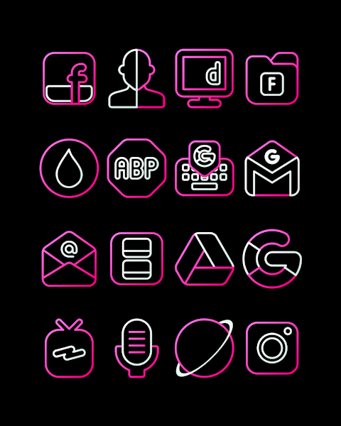 GuavaLine Pink – Icon Pack screenshot