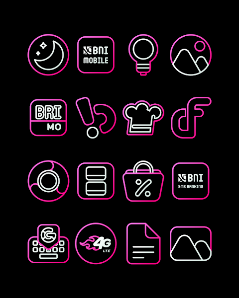 GuavaLine Pink – Icon Pack screenshot