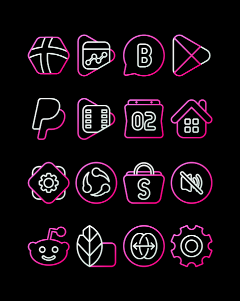 GuavaLine Pink – Icon Pack screenshot