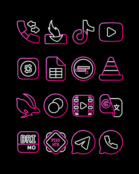 GuavaLine Pink – Icon Pack screenshot