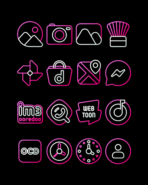 GuavaLine Pink – Icon Pack screenshot