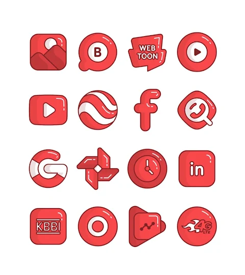 Cherry – Red icon pack screenshot