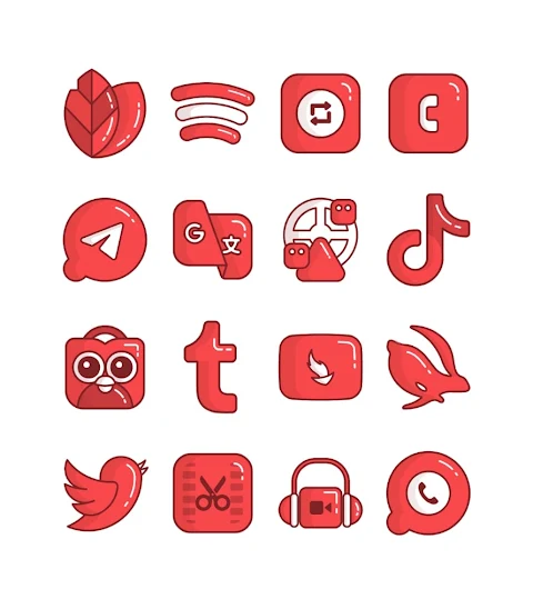 Cherry – Red icon pack screenshot
