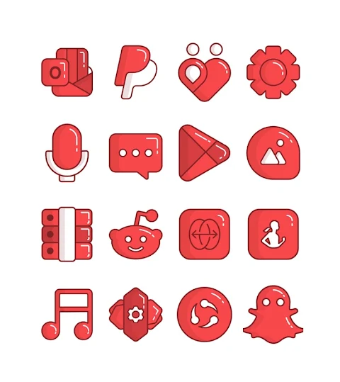 Cherry – Red icon pack screenshot