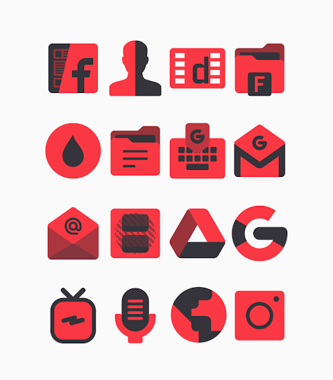 Karaz Red – Icon Pack screenshot
