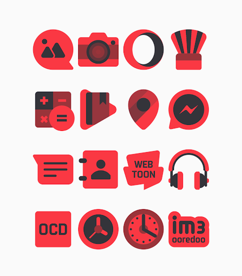 Karaz Red – Icon Pack screenshot