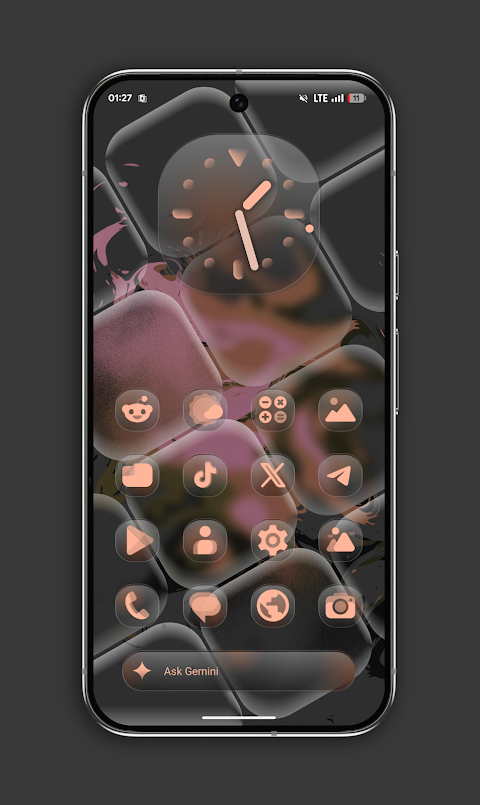 Glassy MaterialYou Icons screenshot