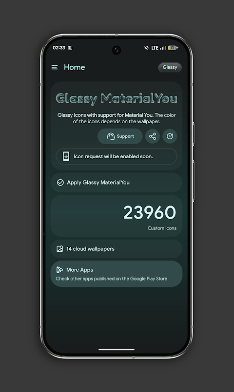 Glassy MaterialYou Icons screenshot