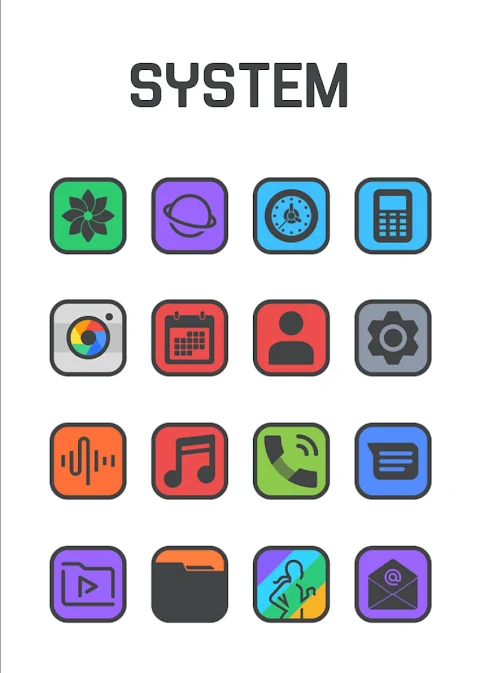 Square Dark – Icon Pack screenshot