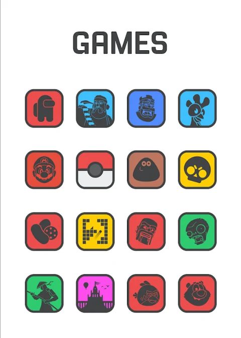 Square Dark – Icon Pack screenshot